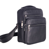 Mens Leather Small Messenger Bag Satchels Multifunctional Crossbody Shoulder Bag For Travel