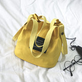 Women Canvas Totes Shoulder Bag Preppy Style Girls Handbag Crossbody Messenger Bag