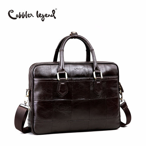 Cobbler Legend Brand Designer Men'S Real Leather Briefcase Bag For Male Crossbody Bags For 15''