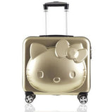 Hello Kitty Suitcase Bag Set, Children Rolling Luggage Box With , Kids Cart With Wheel,16"