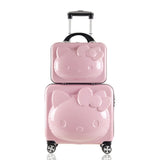 Hello Kitty Suitcase Bag Set, Children Rolling Luggage Box With , Kids Cart With Wheel,16"