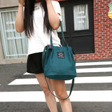 Women Canvas Totes Shoulder Bag Preppy Style Girls Handbag Functional Crossbody Messenger Bag