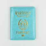 Hequn Brand Wakanda Forever Cover Passport Women Cute Soft Pu Leather Passport Holder Wallet Pink