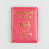 Hequn Brand Wakanda Forever Cover Passport Women Cute Soft Pu Leather Passport Holder Wallet Pink