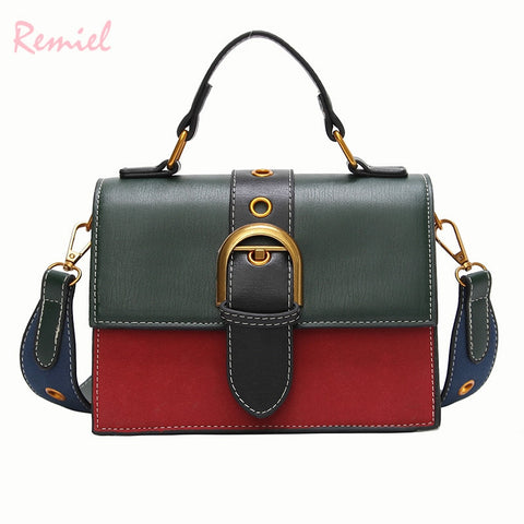 Bags For Women 2018 Fashion New Quality Pu Leather Women Bag Hit Color Portable Shoulder