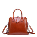 Esufeir Oil Wax Leather Women Handbag Vintage High Capacity Shoulder Bag Crossbody Bag Designer