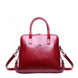 Esufeir Oil Wax Leather Women Handbag Vintage High Capacity Shoulder Bag Crossbody Bag Designer