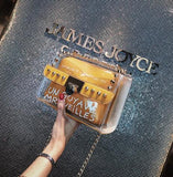 2018 Summer Fashion New Handbag High Quality Pvc Transparent Women Bag Sweet Printed Letter