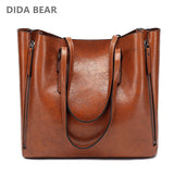 Dida Bear New Fashion Luxury Handbag Women Large Tote Bag Female Bucket Shoulder Bags Lady