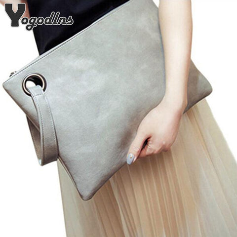 Fashion Solid Women'S Clutch Bag Leather Women Envelope Bag Clutch Evening Bag Female Clutches