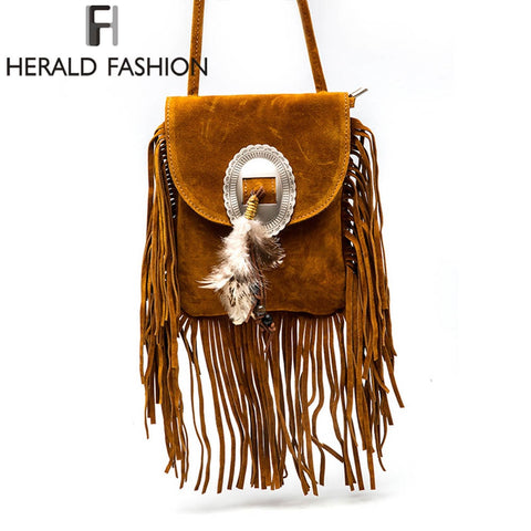 Women Pu Leather Bag Female Fashion Shoulder Bags Famous Brand Crossbody Bags Fringe Tassel Women