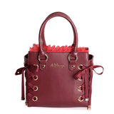 Japan Harajuku Kawaii Sweet Lace Bow Handbags High Quality Pu Leather Women Crossbody Bags Tote Bag