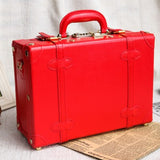 Vintage Suitcase Package Suitcase Small Luggage Travel Bag Female 14 Mini The Box,Lovely Korea