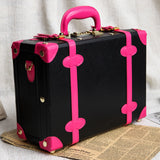 Vintage Suitcase Package Suitcase Small Luggage Travel Bag Female 14 Mini The Box,Lovely Korea