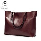 Seven Skin Women Messenger Bags Large Size Female Casual Tote Bag Solid Leather Handbag Shoulder
