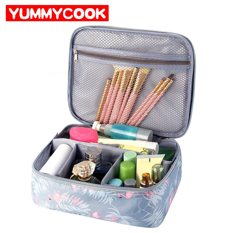 Flamingos Travel Cosmetic Storage Bag Women'S Toiletry Wash Pouch Makeup Case Organizer Luggage