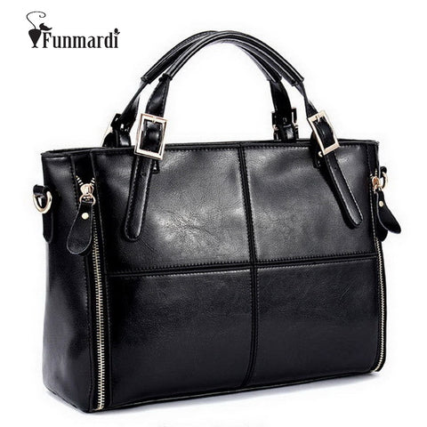Funmardi Luxury Handbags Women Bags Designer Split Leather Bags Women Handbag Brand Top-Handle Bags