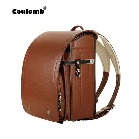 Coulomb Kid Luxury Backpack For Boy And Girl Waterproof School Bag Night Safe Japanese Pu Hasp