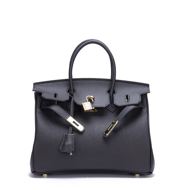 Women's Fashion Handbag Alloy Lock Messenger Bag Synthetic Leather