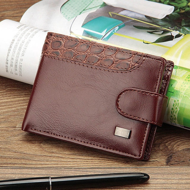 Famous Luxury Brand Genuine Leather Men Wallets Coin Pocket Zipper Men –  AshArsa Shop