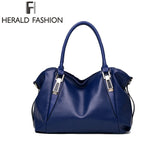 Herald Fashion Luxury Handbags Women Shoulder Bag Casual Large Tote Bags Hobo Soft Leather