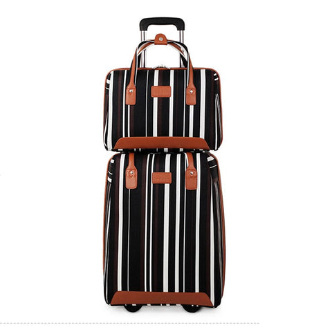 Beasumore Creative Rolling Luggage Set Spinner Women Trolley Travel Bag Student Suitcase Wheels