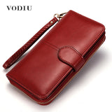 Women Wallet Female Purse Women Leather Wallet Long Trifold Coin Purse Card Holder Money Clutch