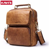 Kavis Top Quality Genuine Leather Male Vintage Shoulder Messenger Bag Cowhide Fashion Crossbody