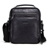 Contact'S Crazy Horse Leather Men'S Shoulder Bag Vintage Messenger Bags Men Bolsos Male Crossbody
