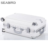 Seabird 20"24"26"29 Inch Luxury Aluminum Frame Trolley Suitcase Business Metal Spinner Luggage