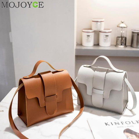Fashion Pu Leather Women Bag Small Soft Sweet Candy Macarons Color Clamshell Shoulder Handbag