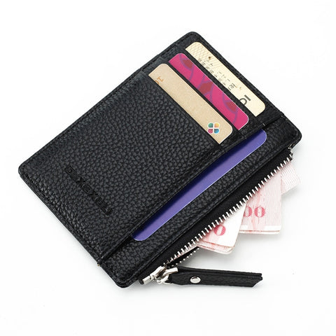 Men/Women Mini Id Card Holders Business Credit Card Holder Pu Leather Slim Bank Card Case Organizer