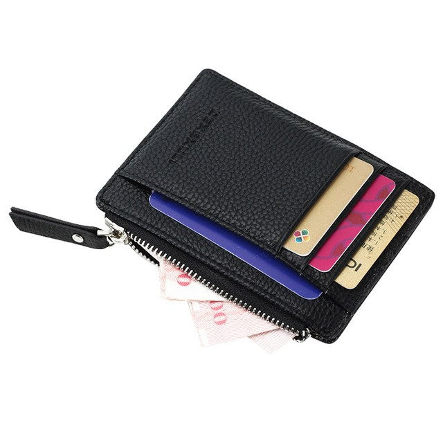 Leather Zipper Coin Slim Wallet For Women Credit Card ID Holder Small Purse  New