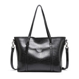 Oil Wax Pu Leather Large Capacity Tote Bag