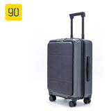 90Fun Xiaomi Carry On Luggage 20" Front Pocket Spinner Business Double Tsa Locks No Key Cabin