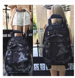 Brand Women Wheeled Luggage Bag Cabin Travel Backpack On Wheels  Rolling Luggage Case Trolley