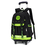 New 2018 Waterproof Trolley School Backpack Boys Children School Bag Wheels Travel Bag Luggage
