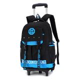 New 2018 Waterproof Trolley School Backpack Boys Children School Bag Wheels Travel Bag Luggage