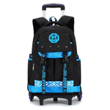 New 2018 Waterproof Trolley School Backpack Boys Children School Bag Wheels Travel Bag Luggage