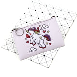 Cartoon Unicorn Coin Purses Women Mini Wallets Cute Card Holder Ladies Key Money Bags For Girls