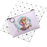 Cartoon Unicorn Coin Purses Women Mini Wallets Cute Card Holder Ladies Key Money Bags For Girls