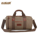 Augur New Canvas Leather Carry On Luggage Bags Men Travel Bags Men Travel Tote Large Capacity