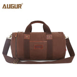 Augur New Canvas Leather Carry On Luggage Bags Men Travel Bags Men Travel Tote Large Capacity
