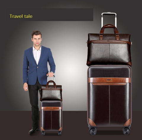 Travel Tale Business Leisure 16/18/20/22/24 Inch Handbag+Rolling Luggage Advanced Material Travel