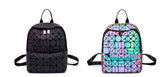 Luminous Geometry Backpack Handbag 2018 Spring New Rhombic Japanese Zipper Backpack Tide Bag