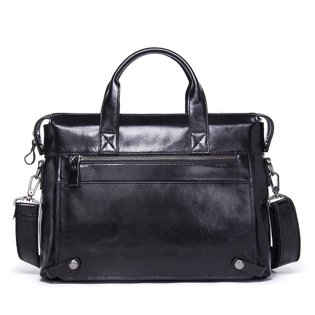 Contact'S Genuine Leather Men Bag Male Casual 13.3 Inch Laptop Briefcase Shoulder Crossbody Bags