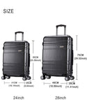 Weplus 2 Pcs/Set Rolling Luggage Travel Suitcase With Wheels Tsa Lock Customs Spinner Custom