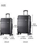 Weplus 2 Pcs/Set Rolling Luggage Travel Suitcase With Wheels Tsa Lock Customs Spinner Custom