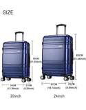 Weplus 2 Pcs/Set Rolling Luggage Travel Suitcase With Wheels Tsa Lock Customs Spinner Custom
