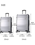 Weplus 2 Pcs/Set Rolling Luggage Travel Suitcase With Wheels Tsa Lock Customs Spinner Custom